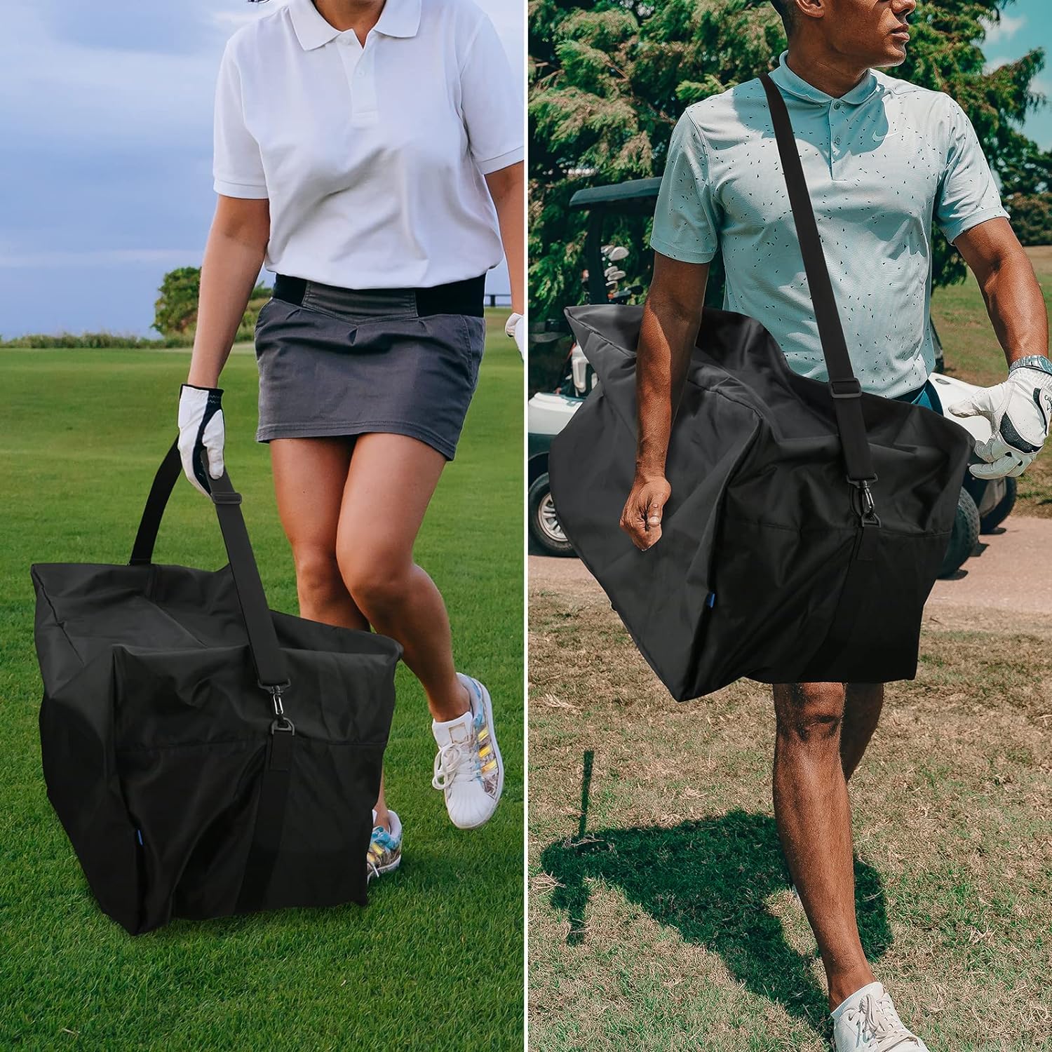 Xxerciz Golf Push Cart Bag for Caddytek, 3 Wheel Folding Carry Bag, Lightweight Carts Replacement Bag with Adjustable Straps Large Capacity
