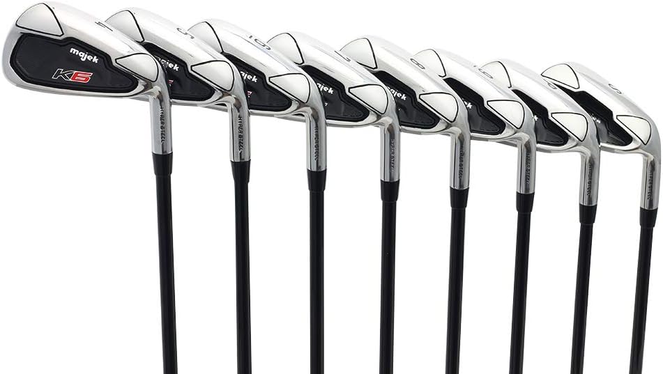 Majek K6 Iron Set Senior Mens Complete 8-Piece Iron Set (4-PW, SW) Right Handed Graphite Senior Flex A Flex Club