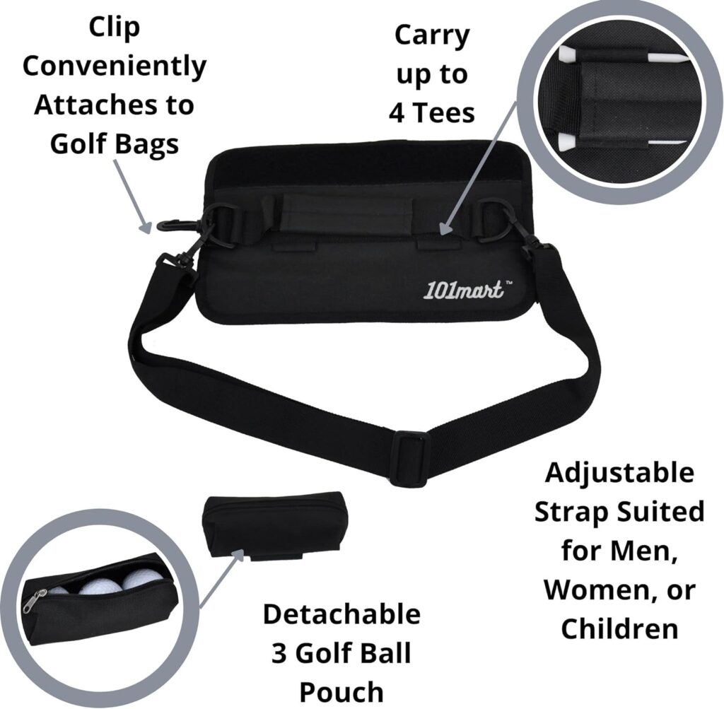 101mart Mini Golf Club Carry Bag for Men Women and Kids with Detachable Golf Ball Pouch | Lightweight Driving Range Club Carrier | Sunday Golf Bag