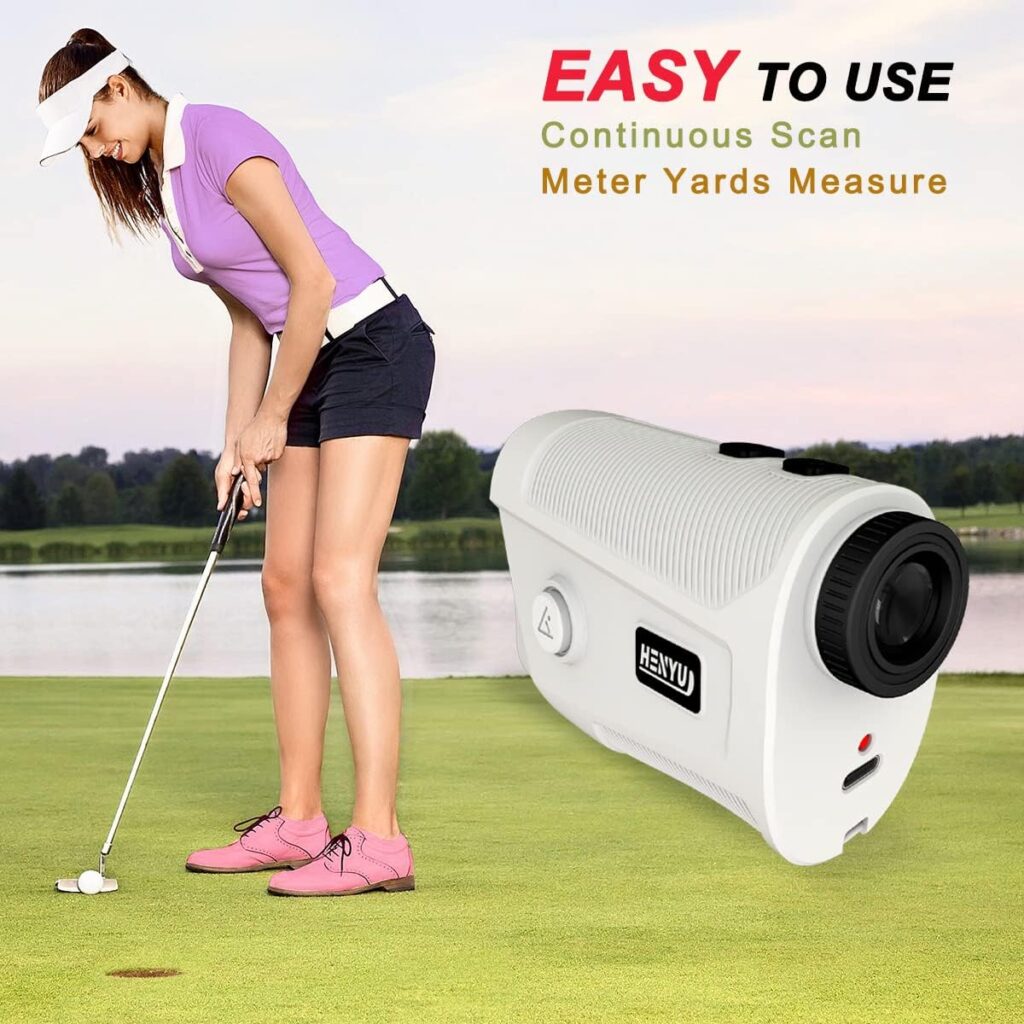 Golf Rangefinder with Slope, Golf Laser Rangefinder,1000 Yard Range Finder Golfing with Magnetic Holder, USB C Rechagreable, 6X Magnification, High-Precision Flag Lock Vibration, Fast Focus