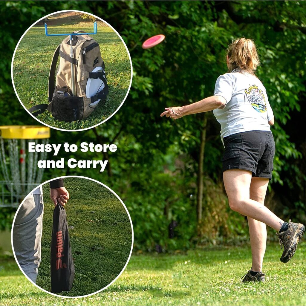 Palum Disc Golf Retriever Pole 16 ft - Telescopic Discs Retriever with Durable Stainless Steel Frame and Carry Bag - Extendable Accessories Grabber to Retrieve Discs in Water, Trees, Bushes