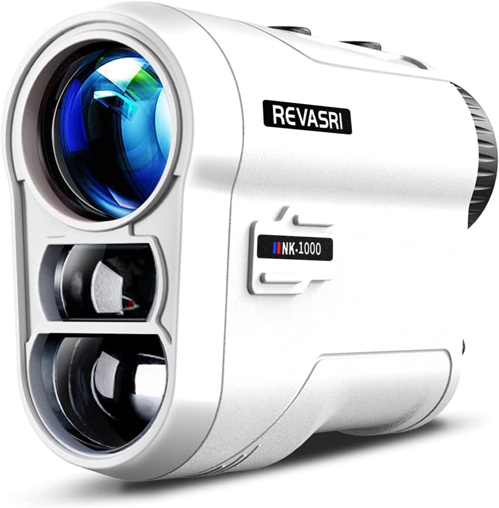 REVASRI Golf Rangefinder with Slope and Pin Lock Vibration, External Slope Switch for Golf Tournament Legal, Rangefinders with Rechargeable Battery 600/1000YDS Laser Range Finder