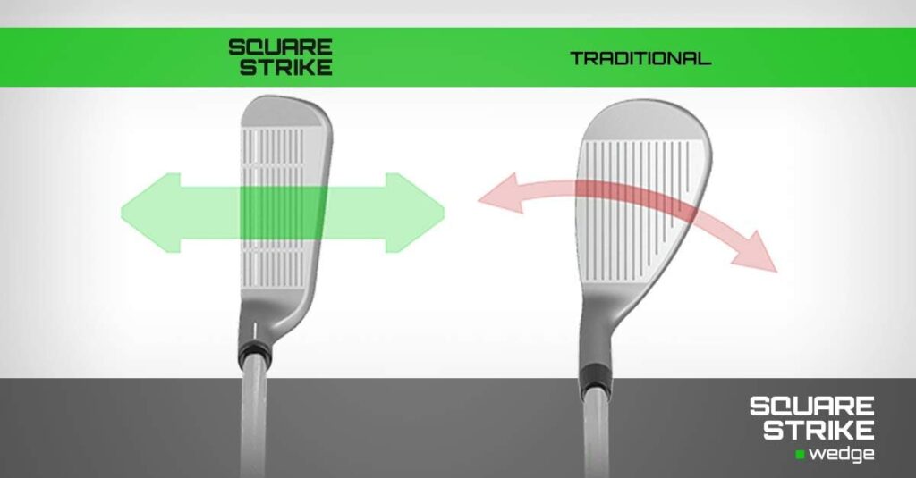 Square Strike Wedge -Pitching  Chipping Wedge for Men  Women -Legal for Tournament Play -Engineered by Hot List Winning Designer -Cut Strokes from Your Golf Game Fast