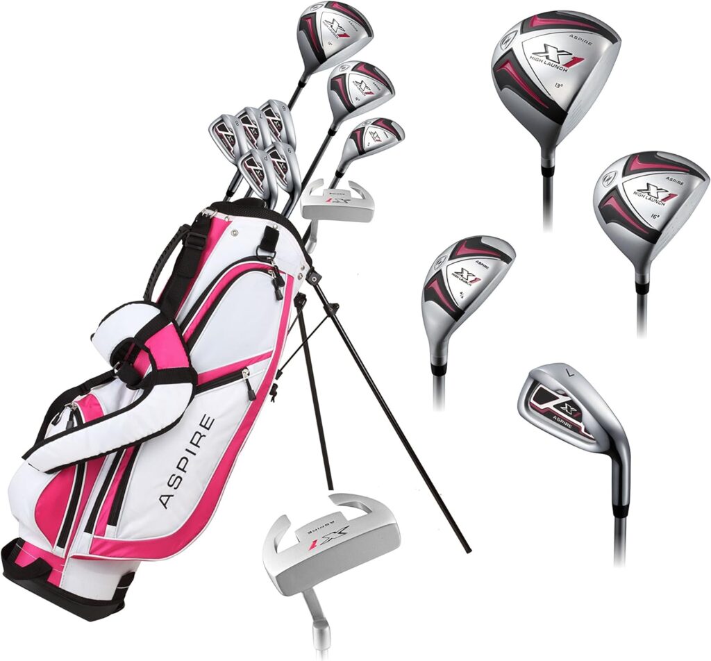 Ladies Pink Right Handed Golf Club Set