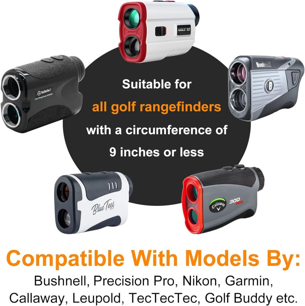 Generturbo Magnetic Golf Range Finder Holder Strap, Range Finder Magnet Wrap Mounts for Golf Cart, Slim Rangefinder Mount Straps Holds for All Rangefinders