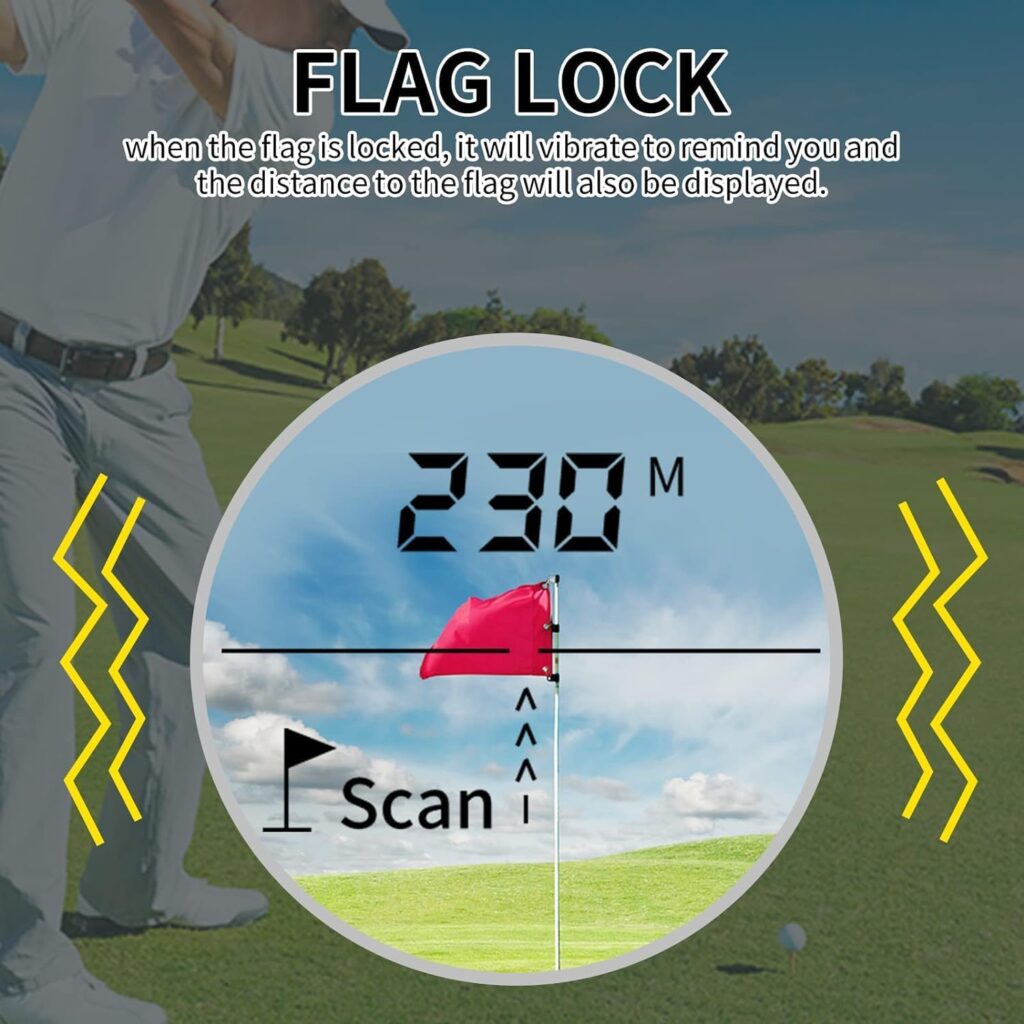 Kipwochin Golf Rangefinder with Slope, Type-C 880 Yards Range Finder, Flag Lock with Vibration,0.1S Measurement,USB Rechargeable Laser Rangefinder for Golf  Hunting